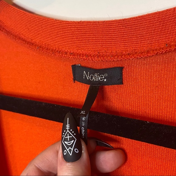 Orange Nollie Tunic Length Button Up Cardigan! - Picture 3 of 6